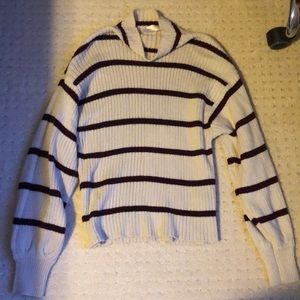 Striped knit long sleeve